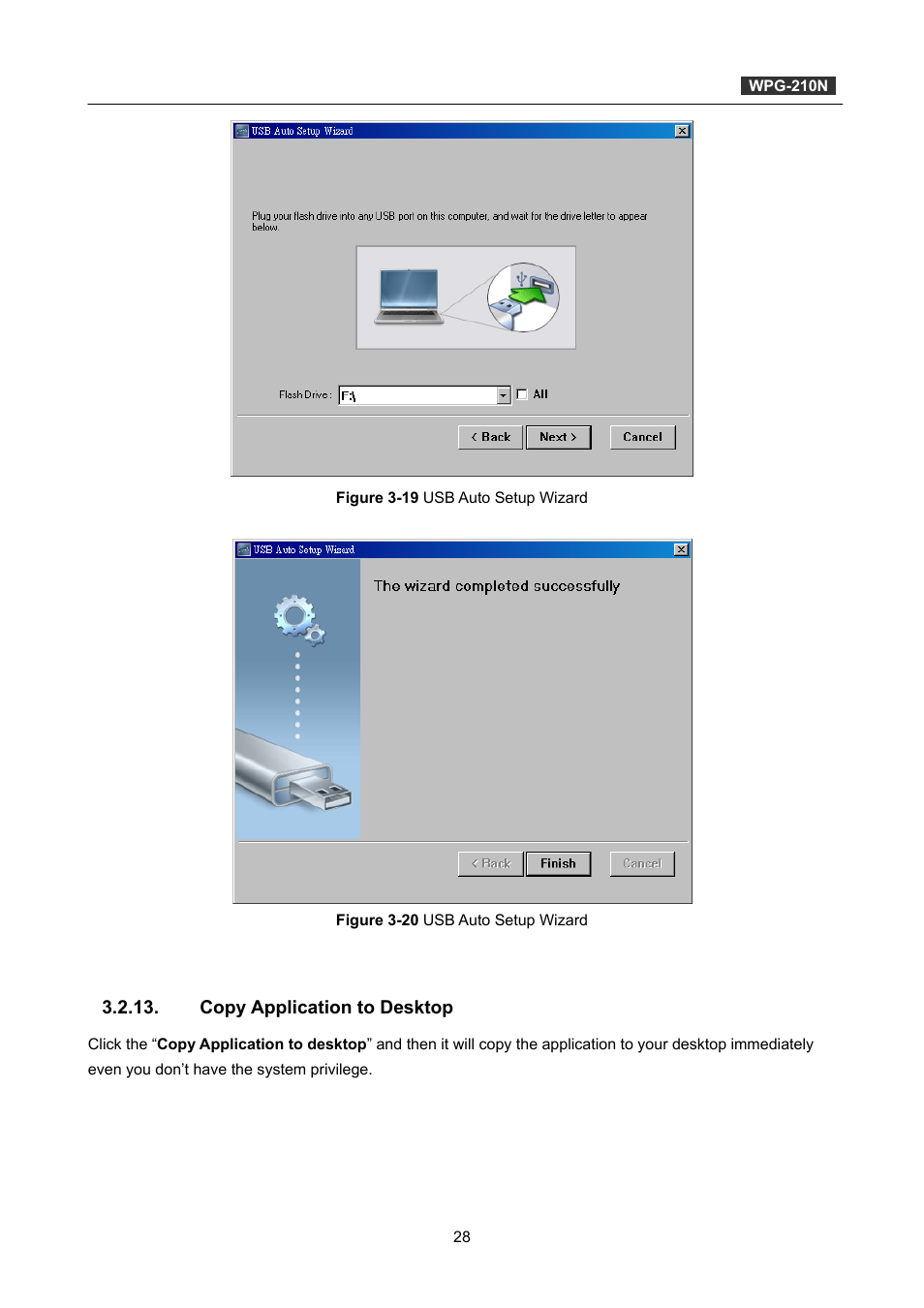 Copy application to desktop | PLANET WPG-210N User Manual | Page 28 / 64