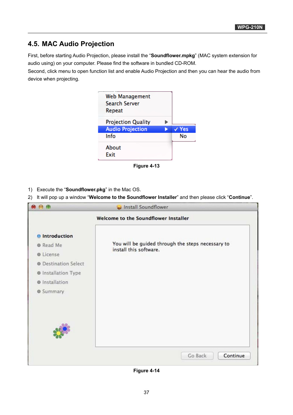 Mac audio projection | PLANET WPG-210N User Manual | Page 37 / 64