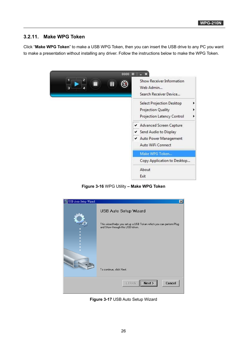 Make wpg token | PLANET WPG-210N User Manual | Page 26 / 62