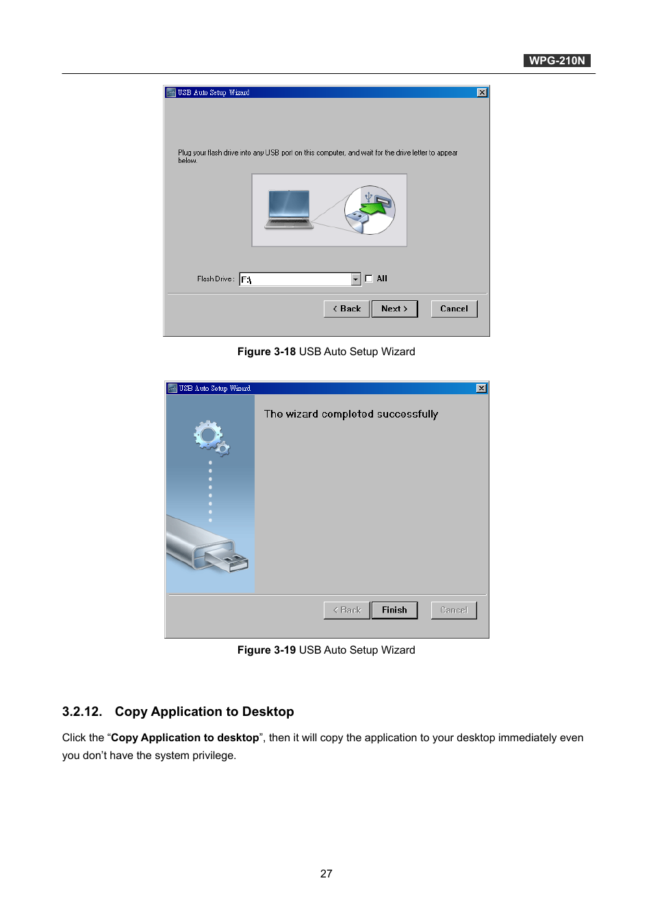 Copy application to desktop | PLANET WPG-210N User Manual | Page 27 / 62