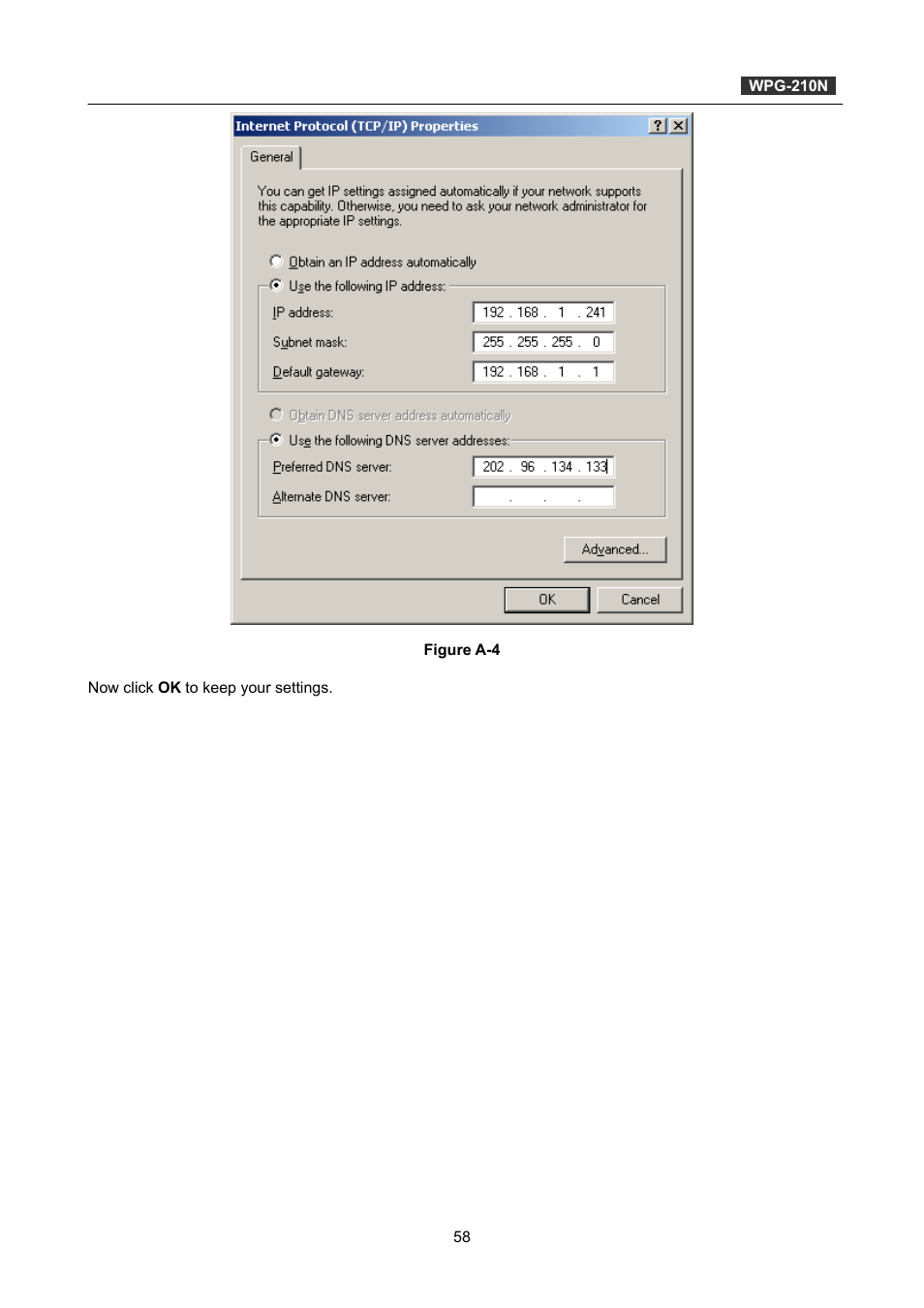 PLANET WPG-210N User Manual | Page 58 / 62