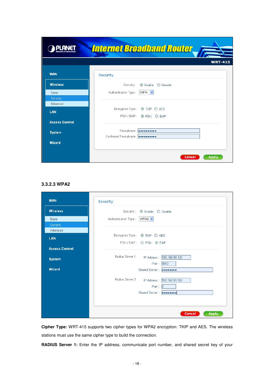 PLANET WRT-415 User Manual | Page 24 / 52