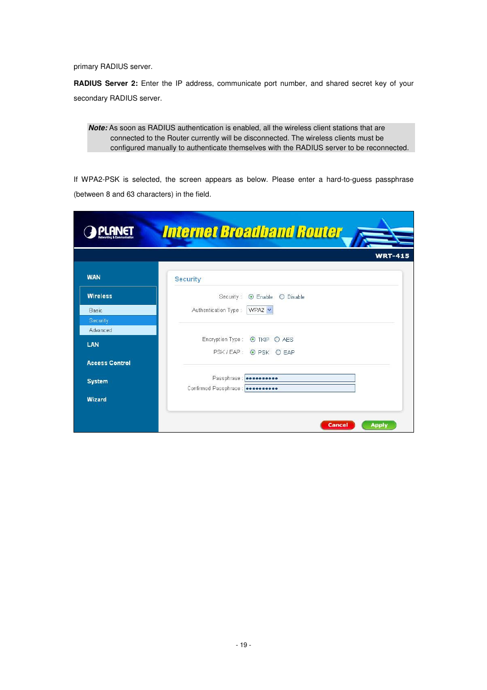 PLANET WRT-415 User Manual | Page 25 / 52