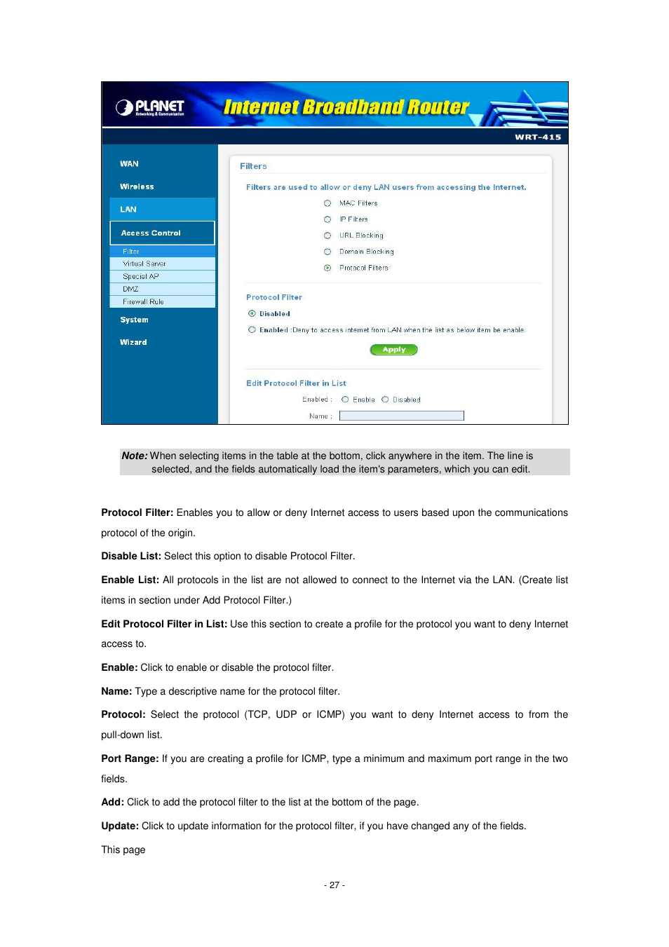 PLANET WRT-415 User Manual | Page 33 / 52