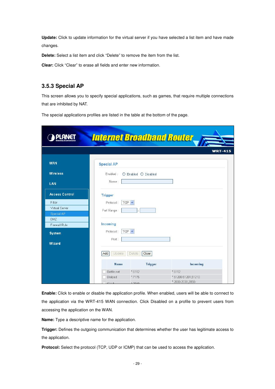 3 special ap | PLANET WRT-415 User Manual | Page 35 / 52