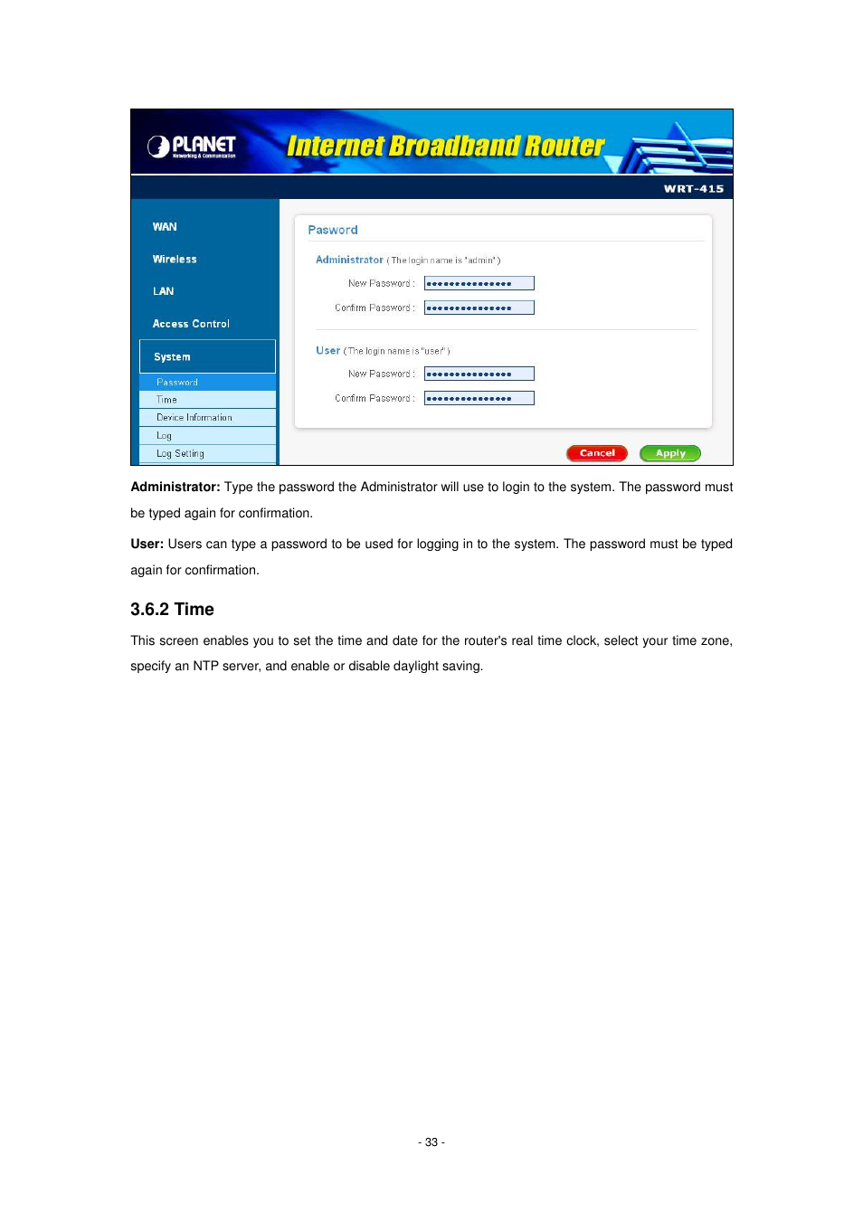 2 time | PLANET WRT-415 User Manual | Page 39 / 52