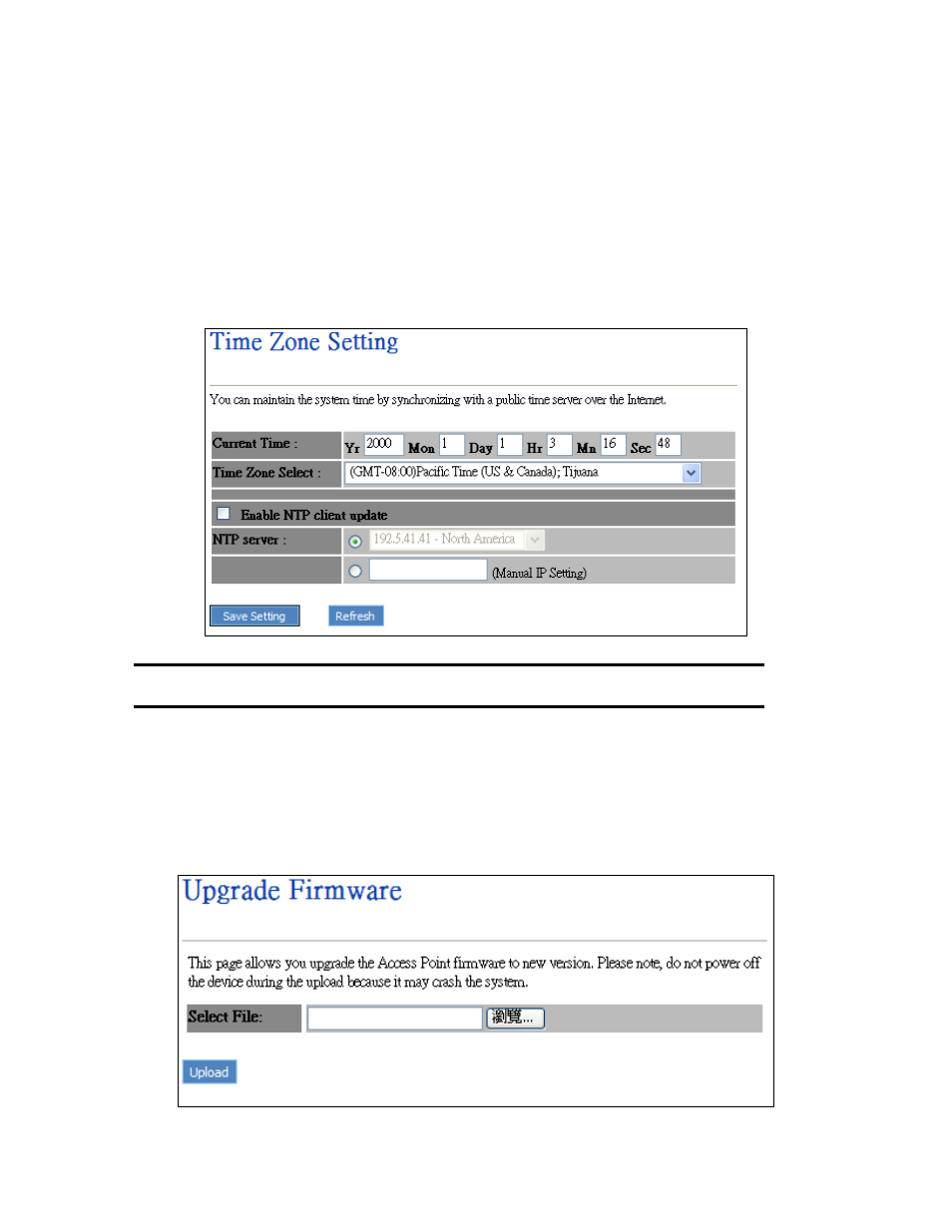 Chapter 9 system management, 1 time zone setting, 2 upgrade firmware | PLANET WRT-416 User Manual | Page 38 / 40