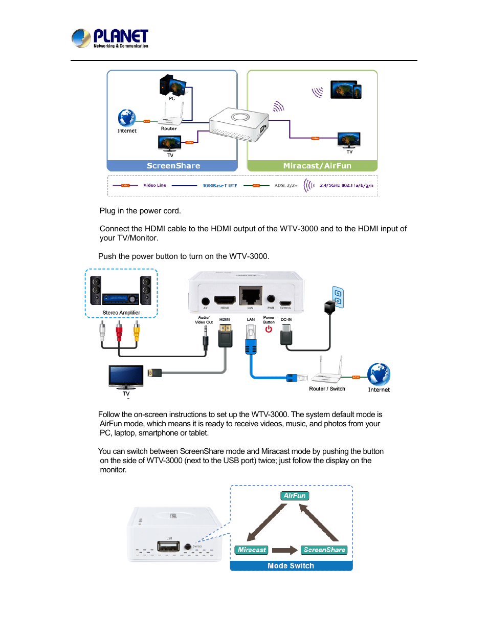 PLANET WTV-3000 User Manual | Page 11 / 40