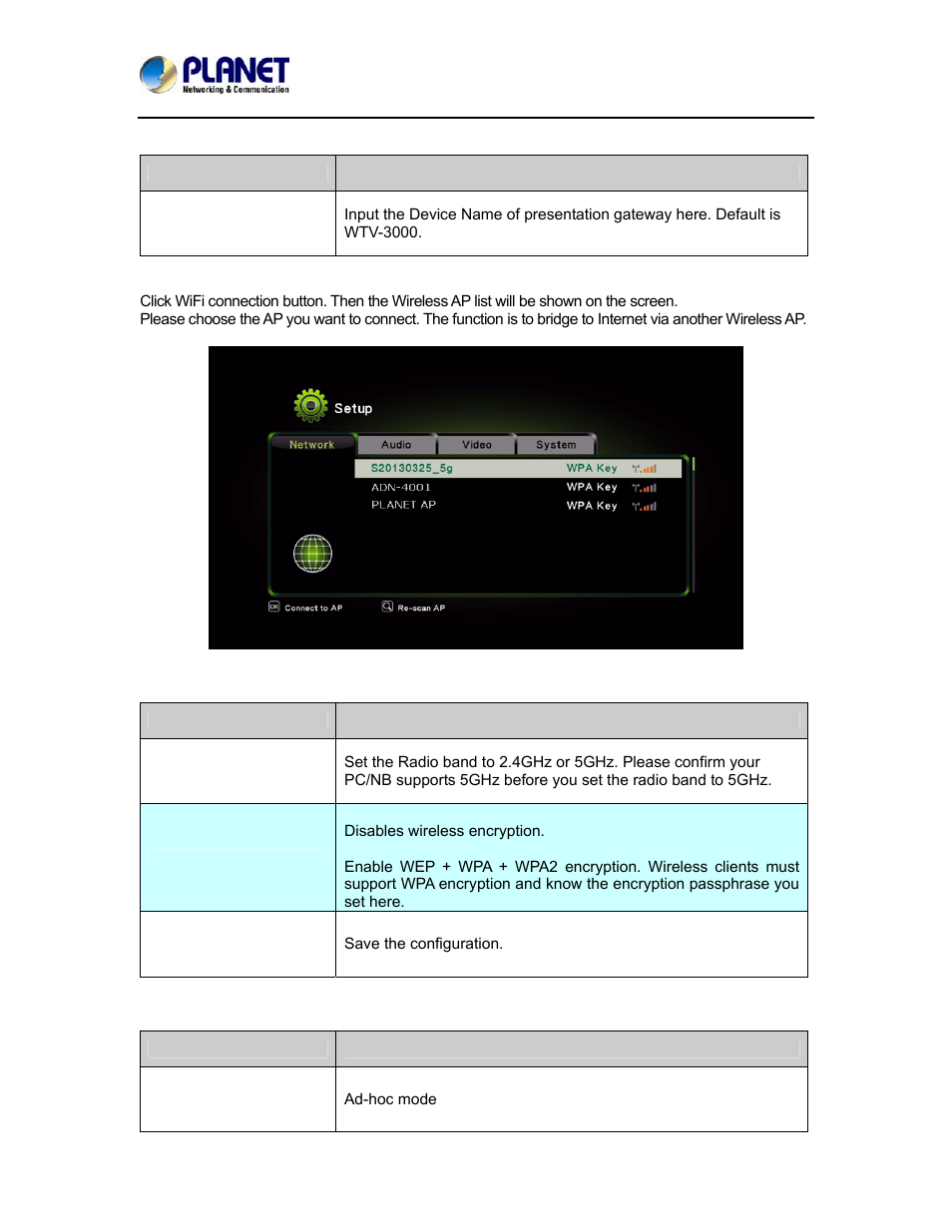 PLANET WTV-3000 User Manual | Page 32 / 40