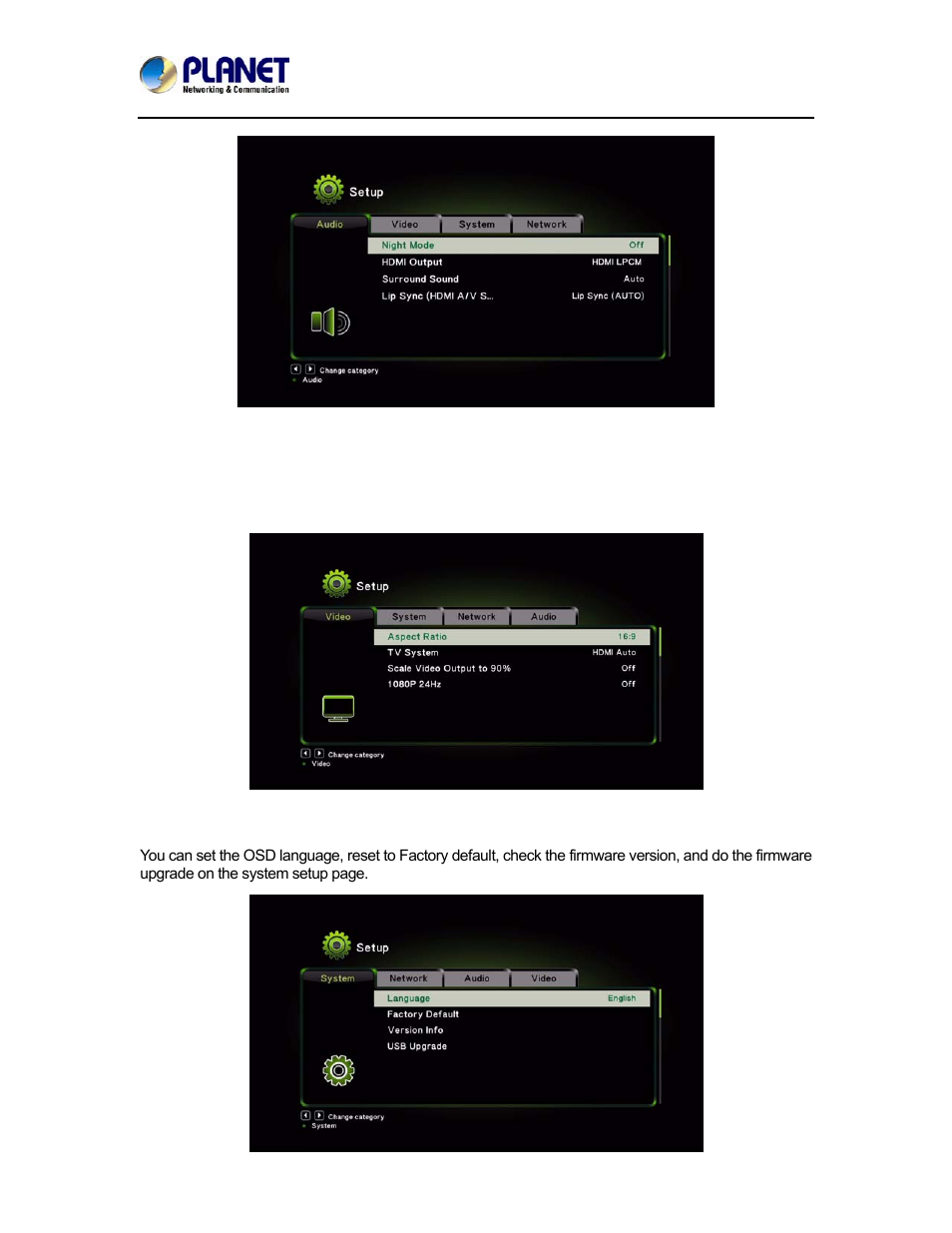 3 video setting, 4 system setting | PLANET WTV-3000 User Manual | Page 34 / 40