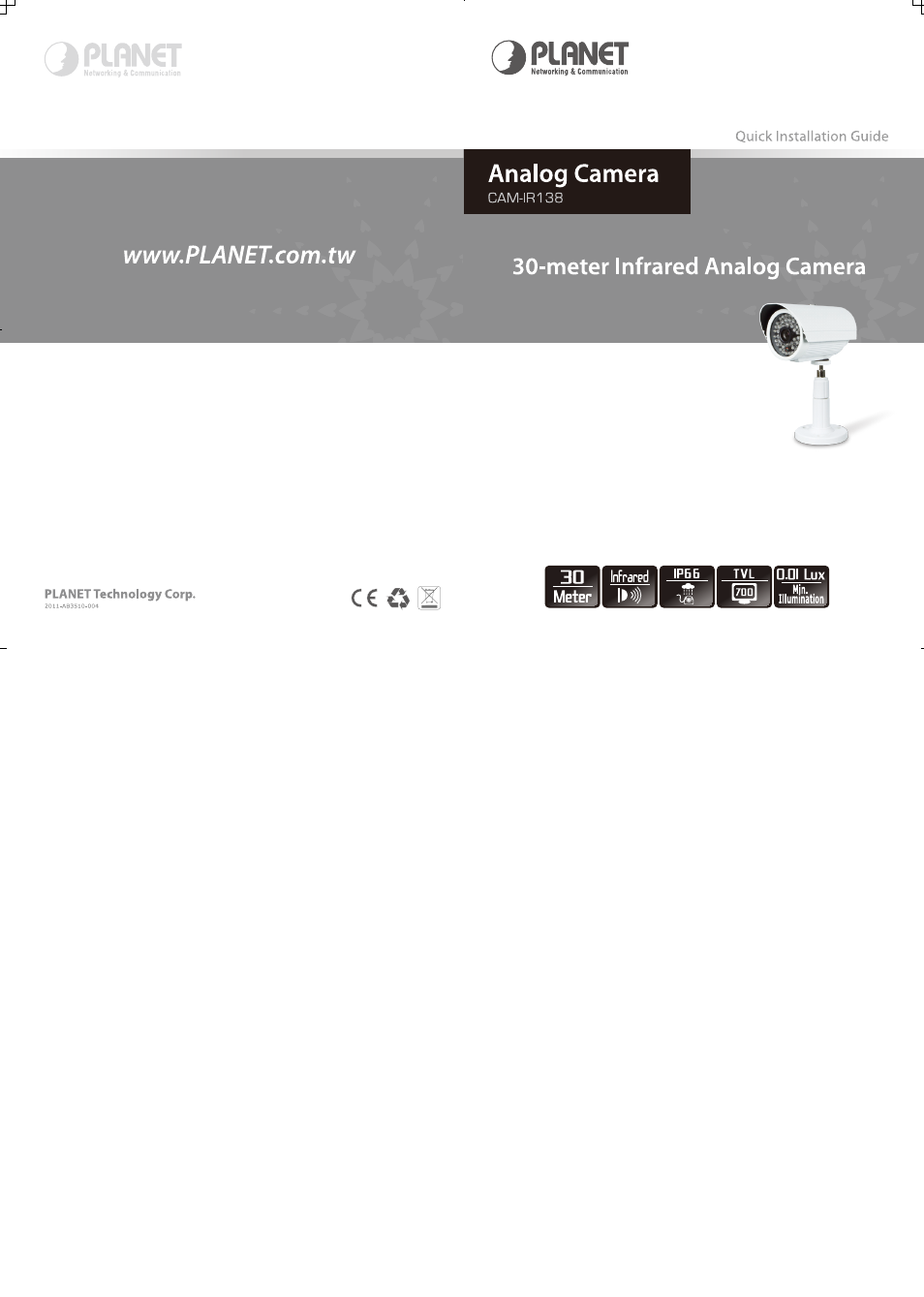 PLANET CAM-IR138 User Manual | Page 2 / 2
