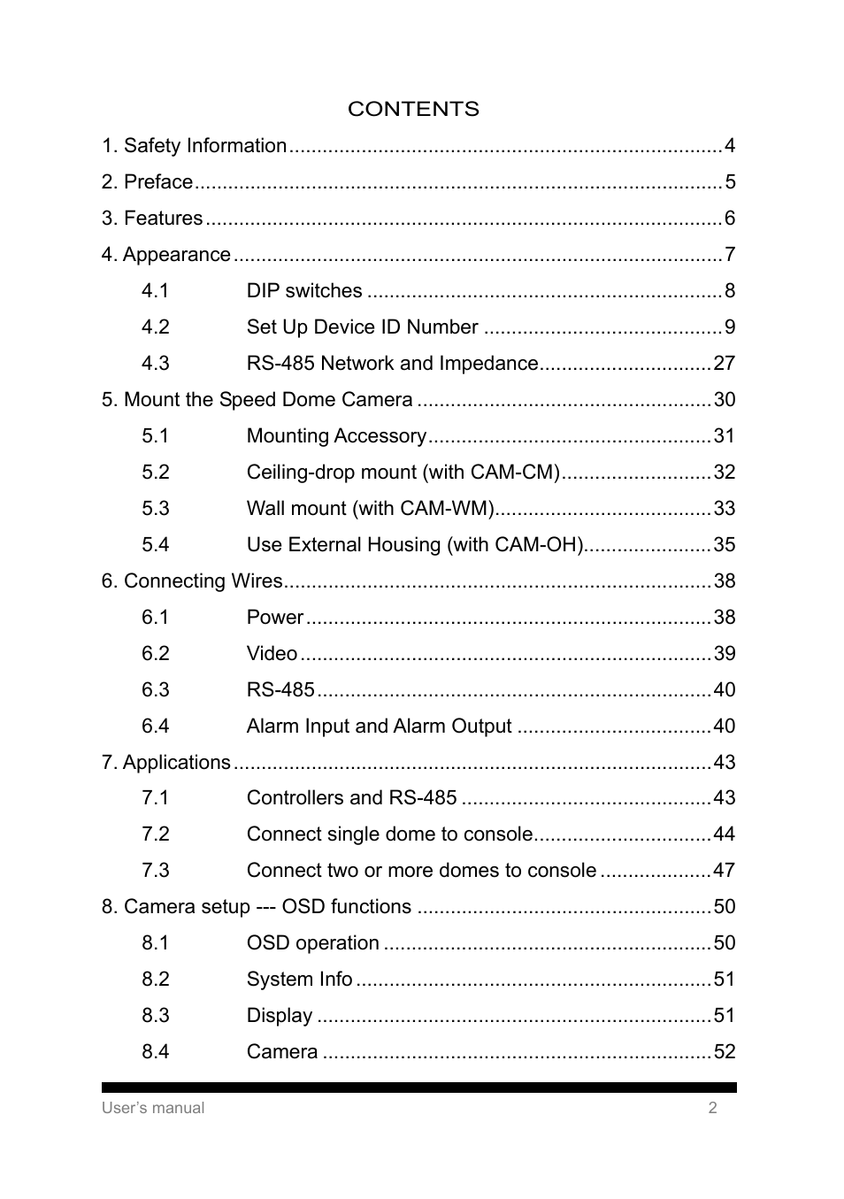 PLANET CAM-ISD52 User Manual | Page 3 / 72