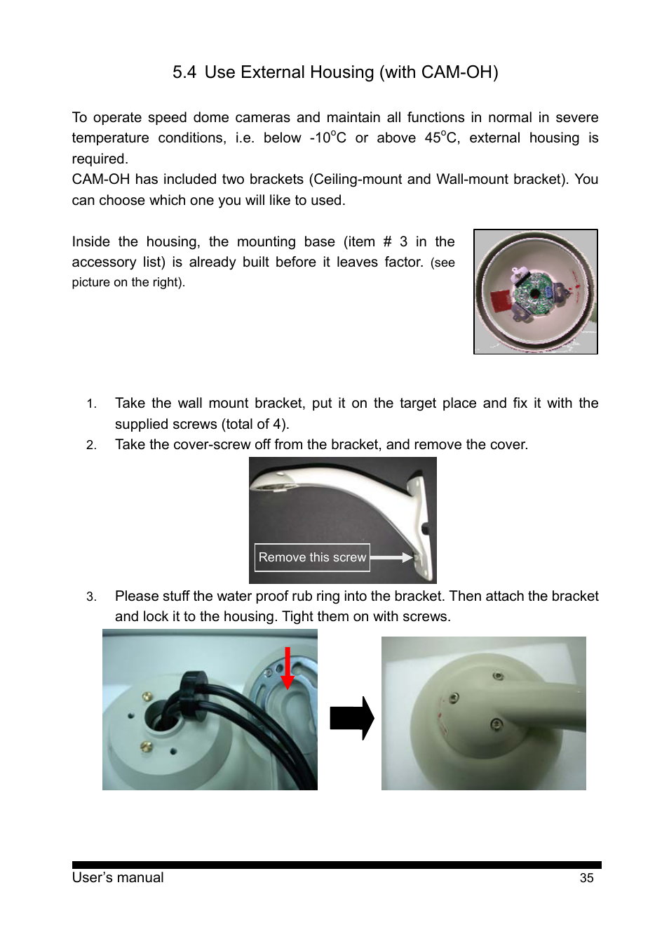 4 use external housing (with cam-oh) | PLANET CAM-ISD52 User Manual | Page 36 / 72