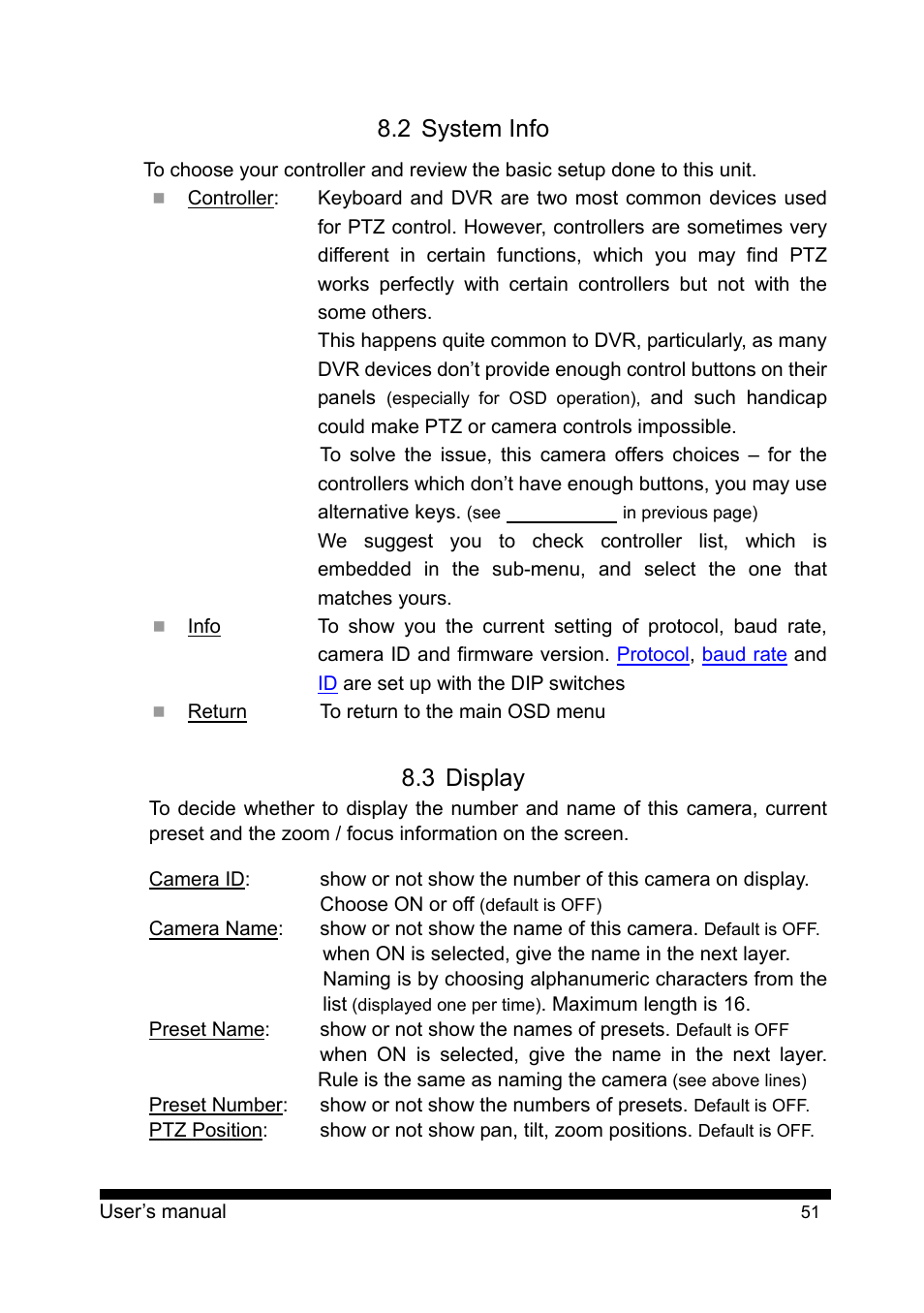 2 system info, 3 display | PLANET CAM-ISD52 User Manual | Page 52 / 72