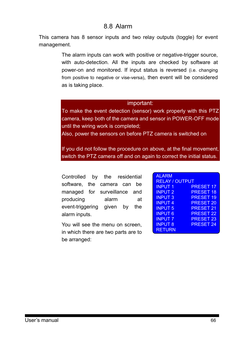 8 alarm | PLANET CAM-ISD52 User Manual | Page 67 / 72
