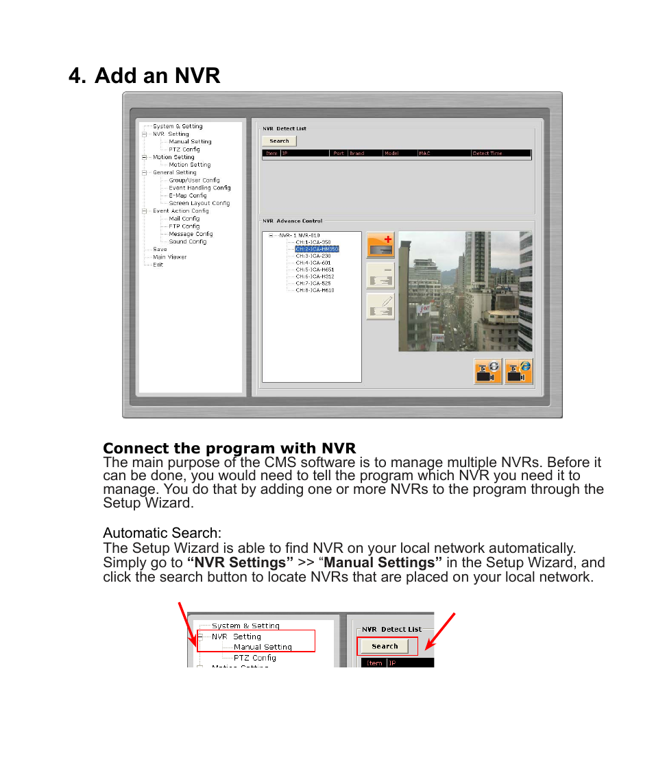 Add a nvr, Add an nvr | PLANET CV3-M1024 User Manual | Page 11 / 63