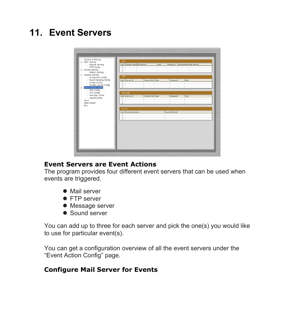 Event servers | PLANET CV3-M1024 User Manual | Page 34 / 63