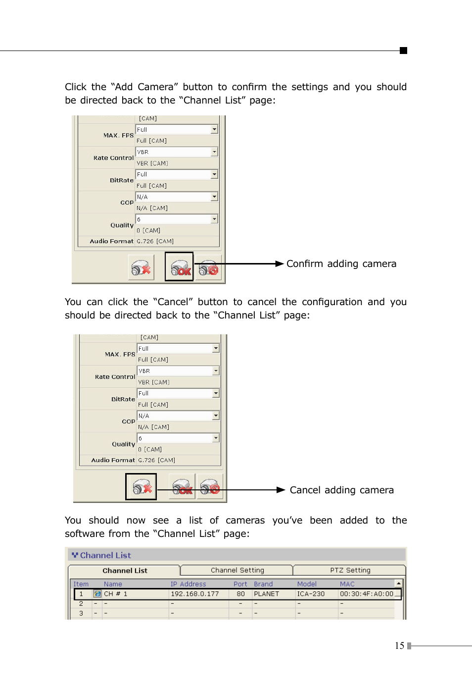 PLANET CV3P Series User Manual | Page 15 / 16