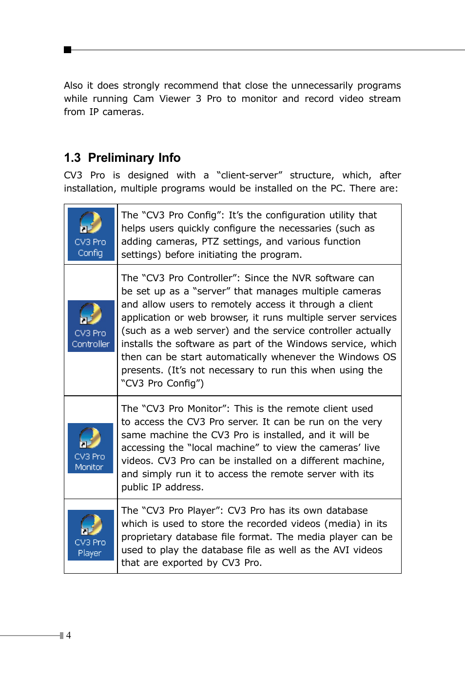 3 preliminary info | PLANET CV3P Series User Manual | Page 4 / 16