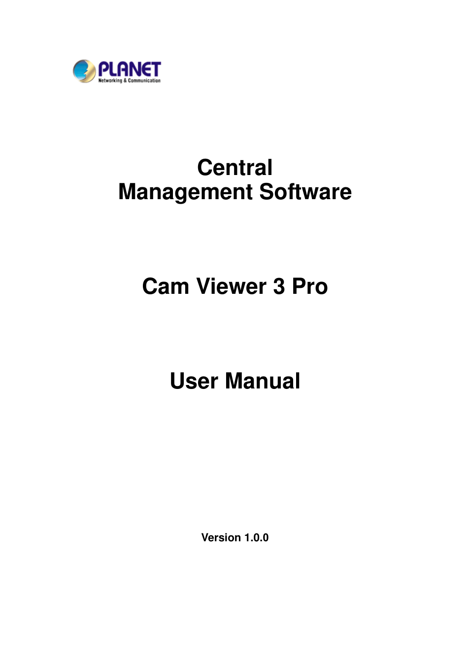 PLANET CV3P Series User Manual | 119 pages