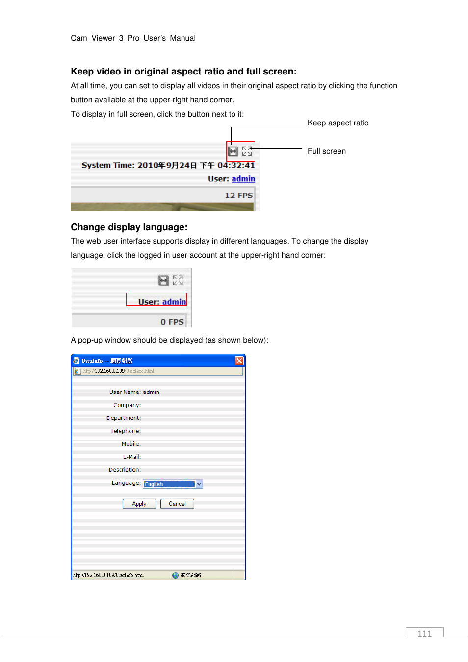 PLANET CV3P Series User Manual | Page 111 / 119