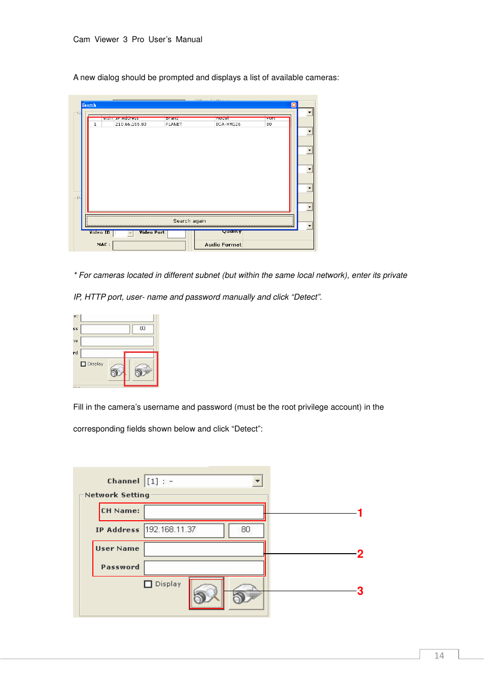 PLANET CV3P Series User Manual | Page 14 / 119