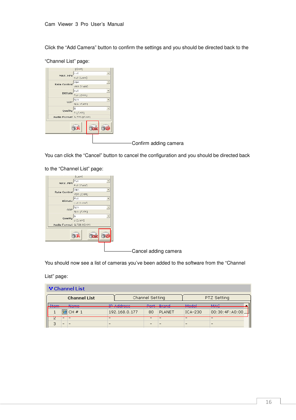PLANET CV3P Series User Manual | Page 16 / 119