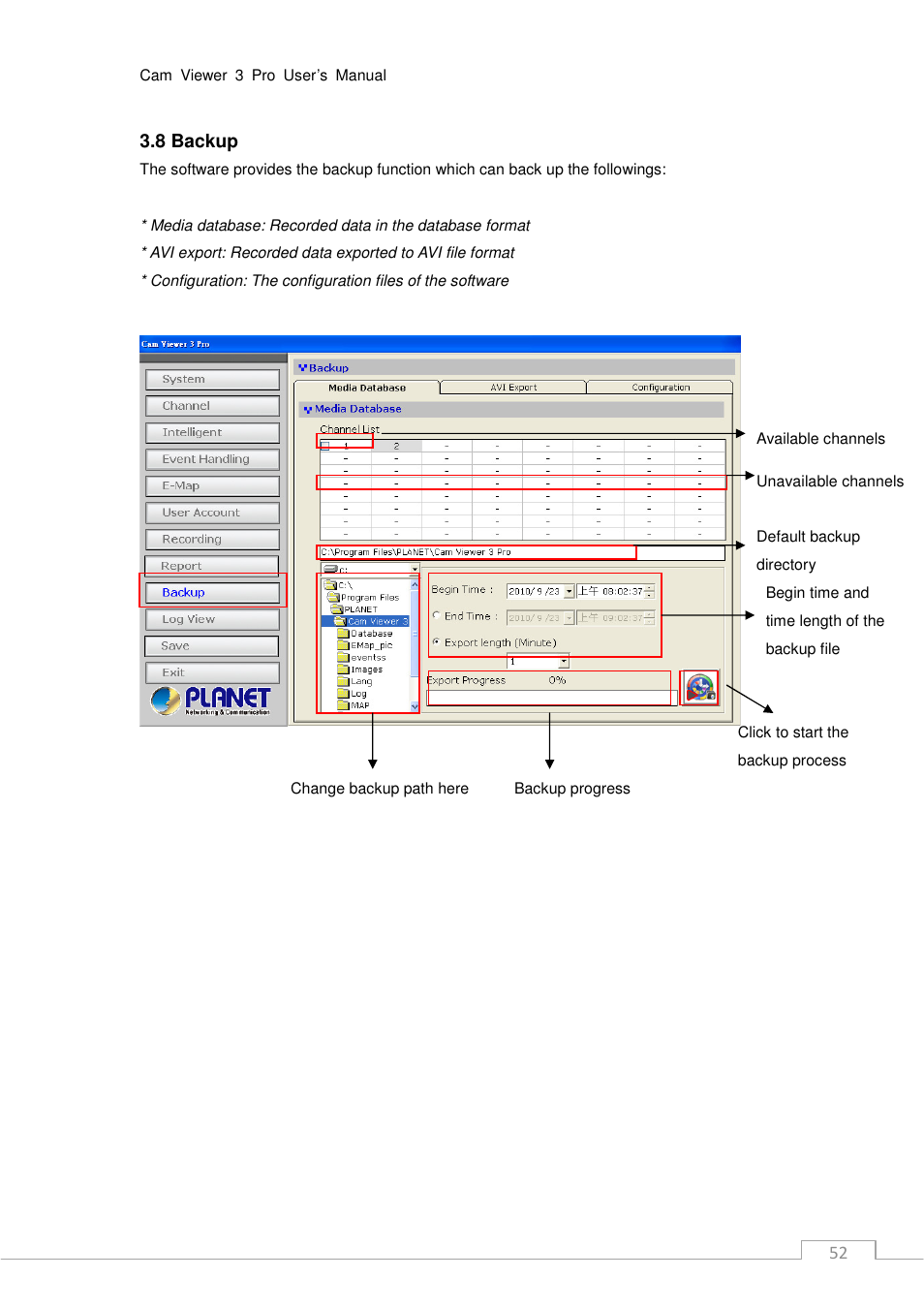 PLANET CV3P Series User Manual | Page 52 / 119