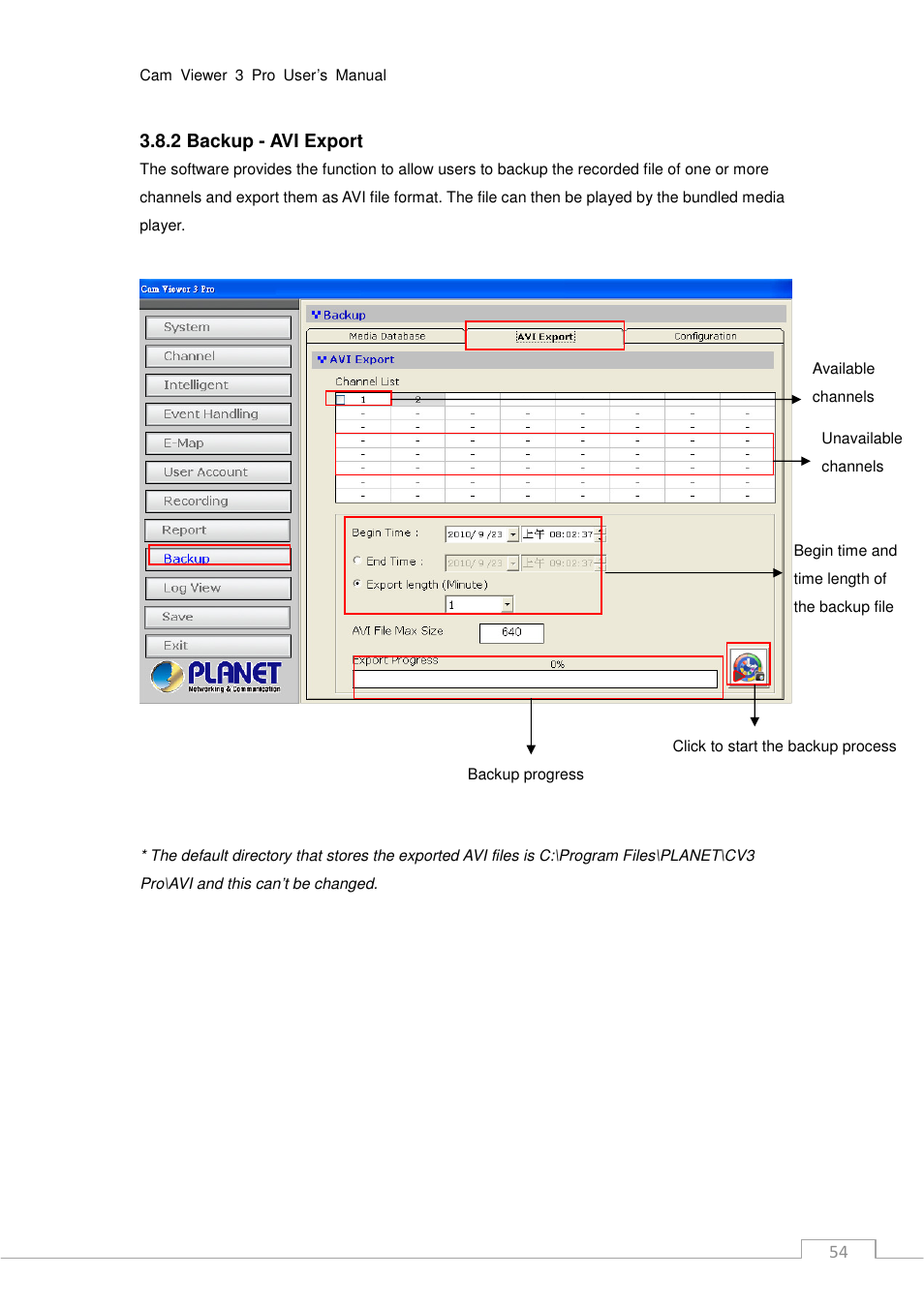 PLANET CV3P Series User Manual | Page 54 / 119