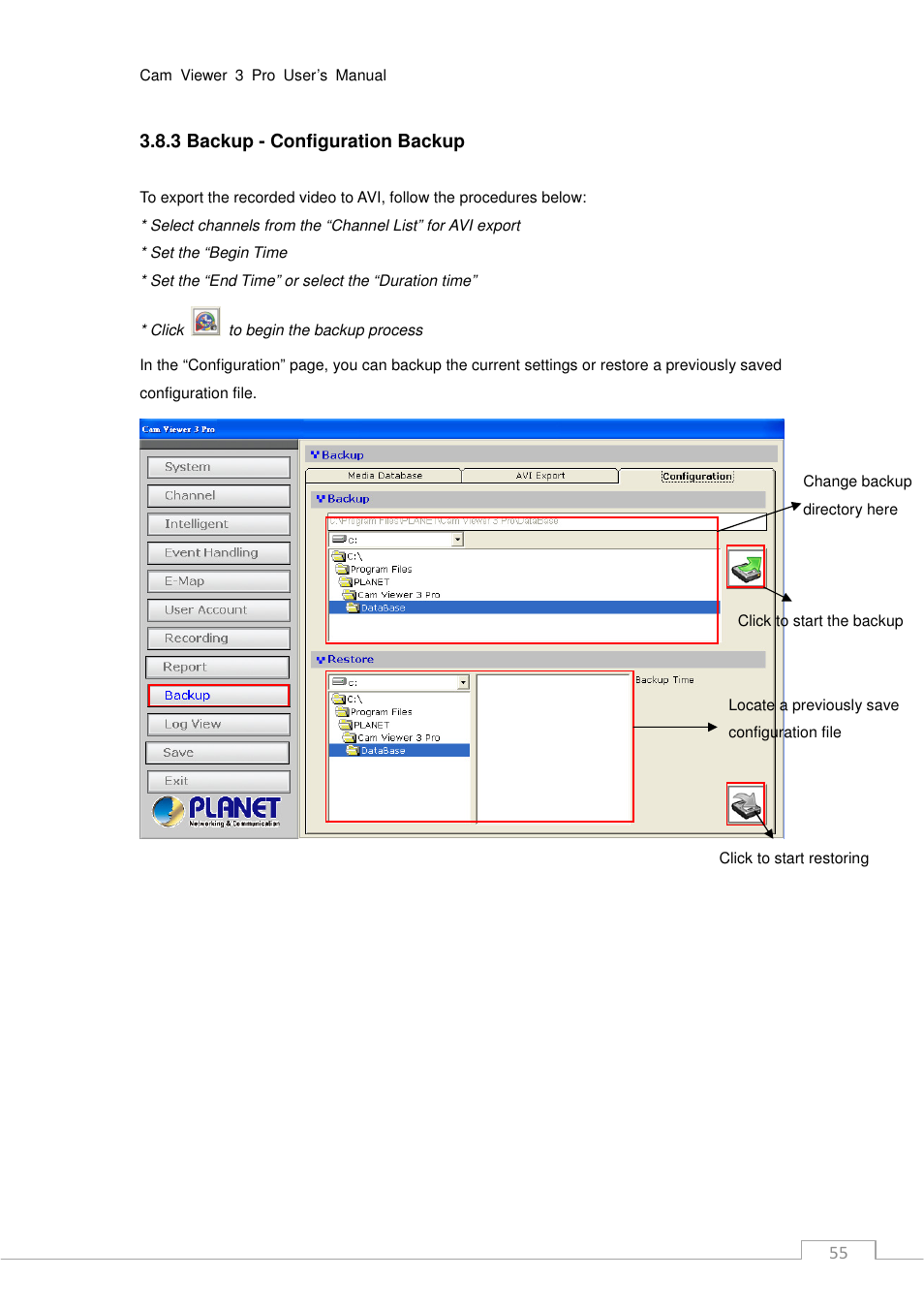 PLANET CV3P Series User Manual | Page 55 / 119