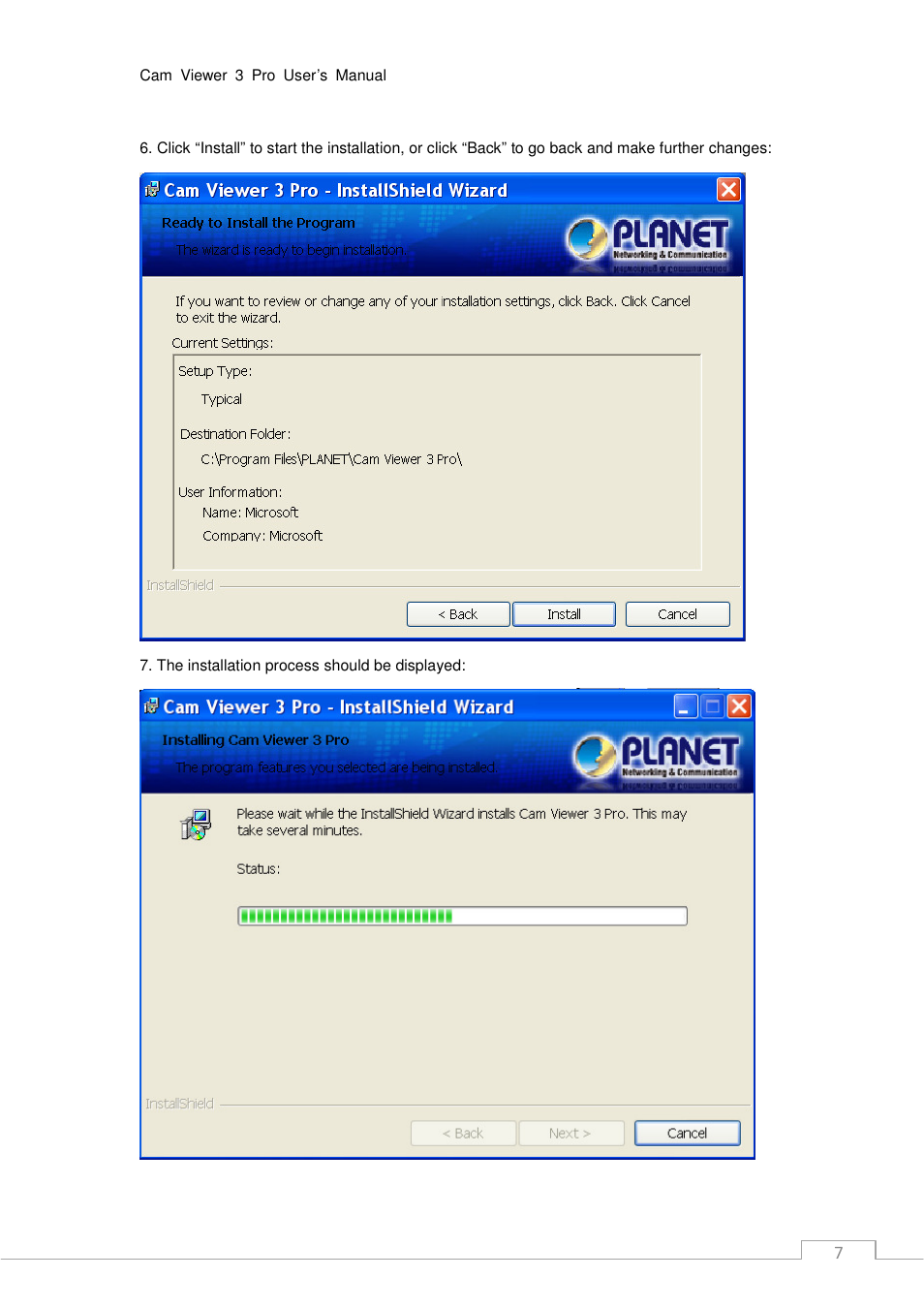 PLANET CV3P Series User Manual | Page 7 / 119