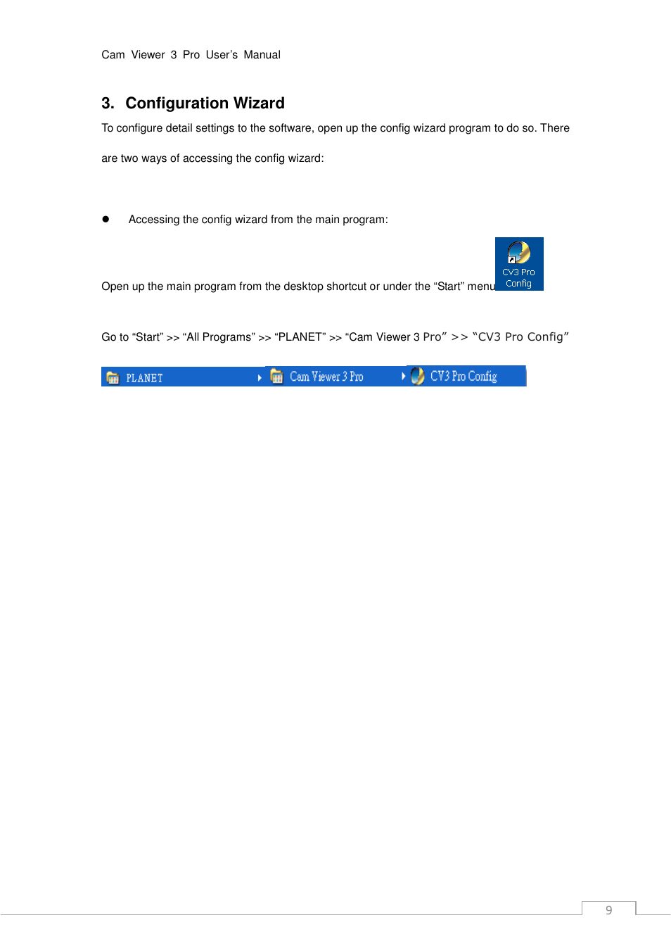 Configuration wizard | PLANET CV3P Series User Manual | Page 9 / 119