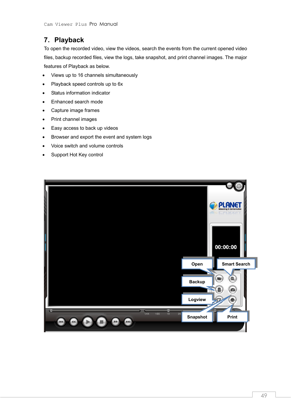 Playback | PLANET CVPP Series User Manual | Page 49 / 66