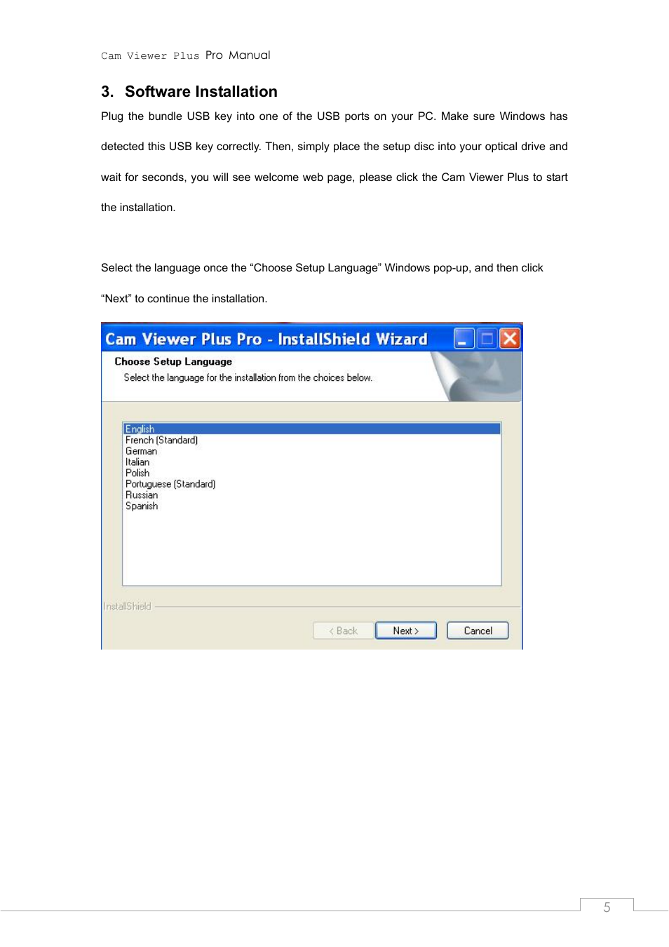 Software installation | PLANET CVPP Series User Manual | Page 5 / 66