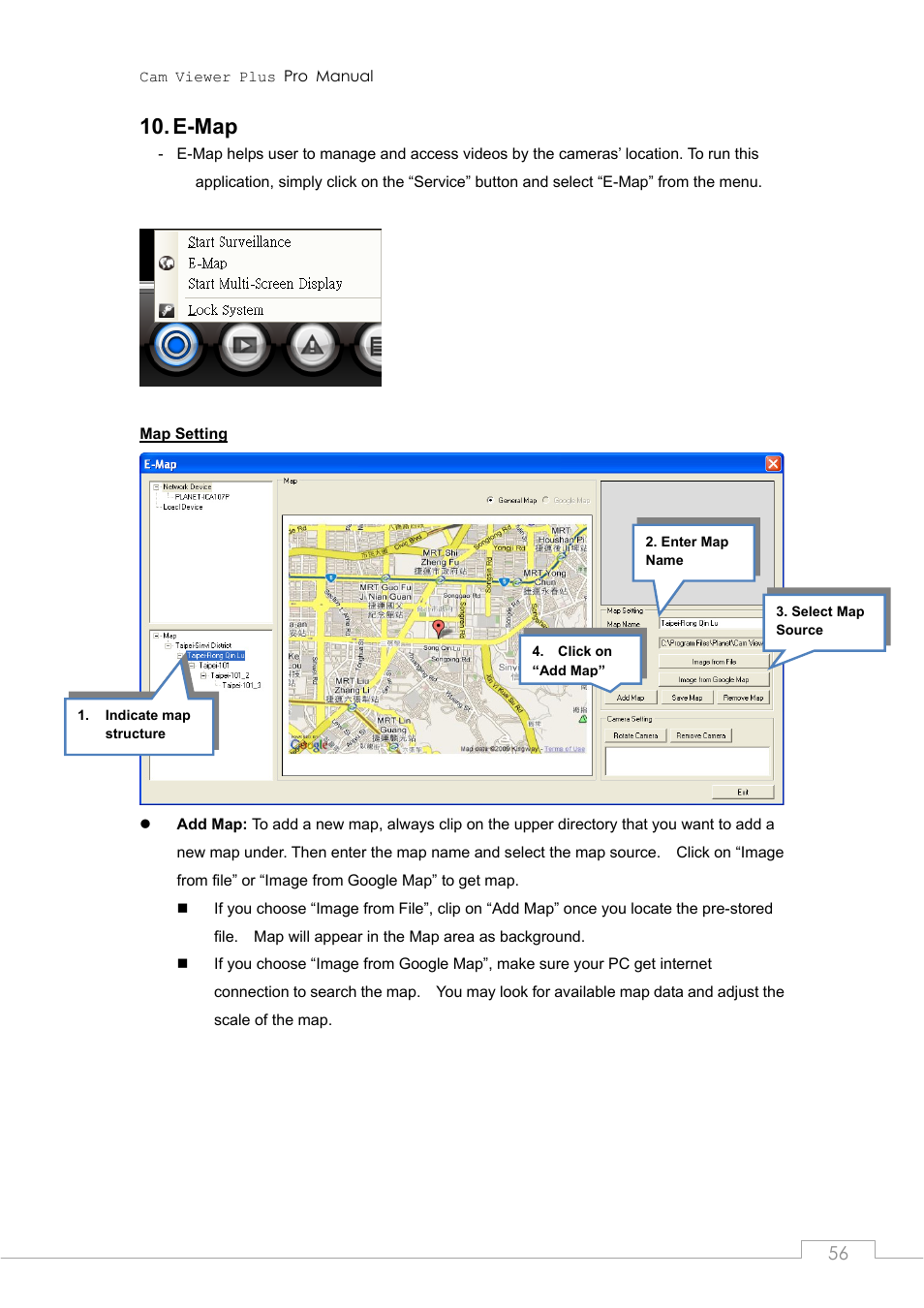 E-map | PLANET CVPP Series User Manual | Page 56 / 66