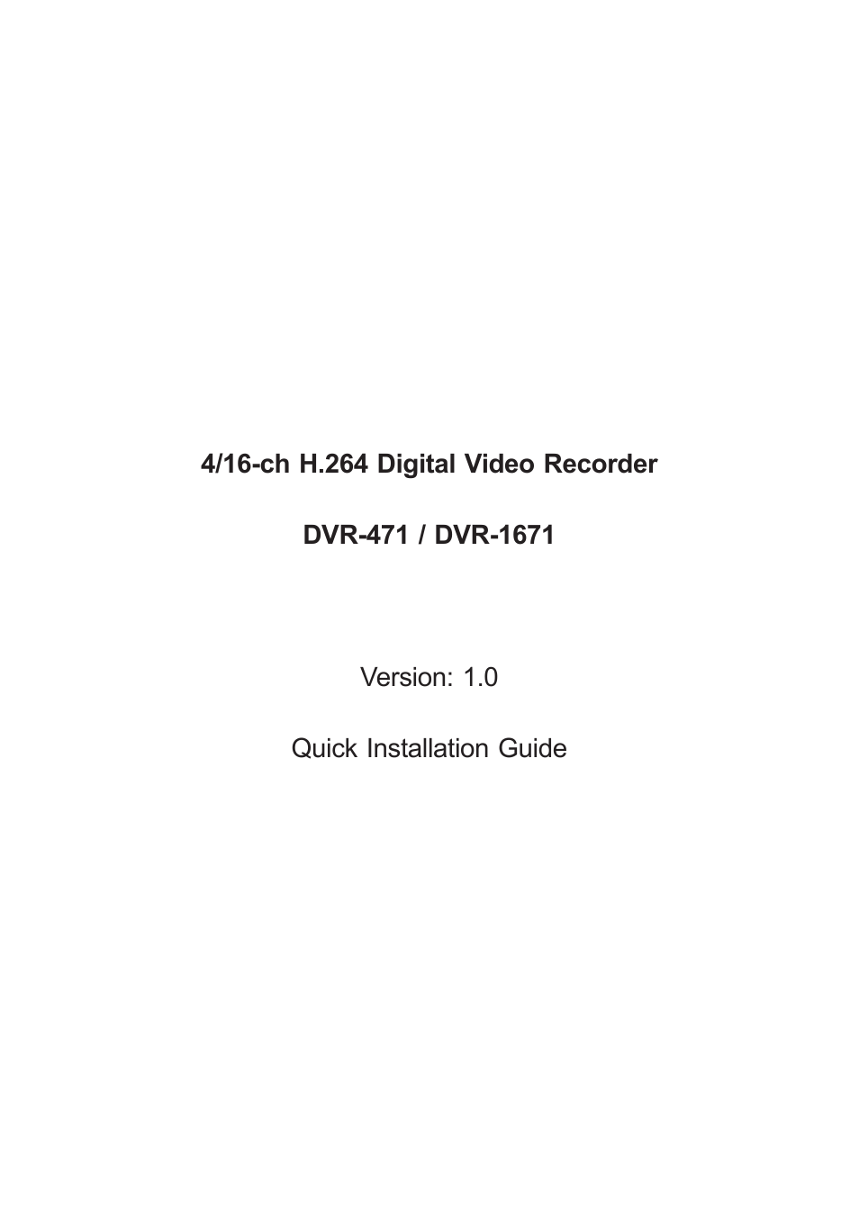 PLANET DVR-1671 User Manual | 8 pages