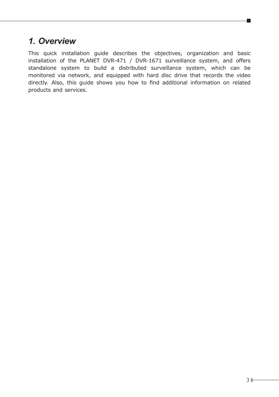 Overview | PLANET DVR-1671 User Manual | Page 3 / 8