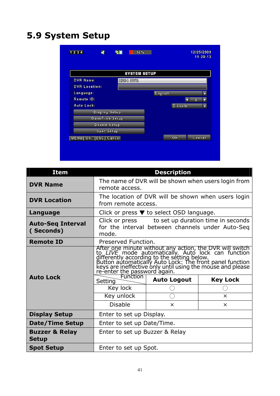 9 system setup | PLANET DVR-1672 User Manual | Page 47 / 100