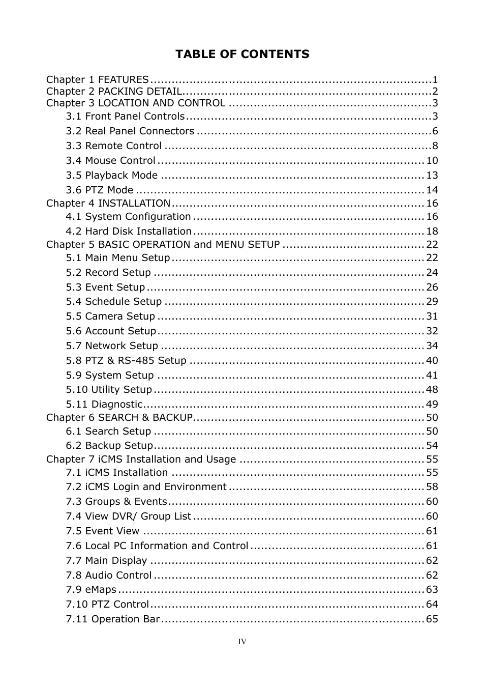 PLANET DVR-1672 User Manual | Page 5 / 100
