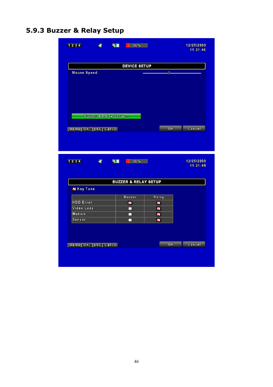 3 buzzer & relay setup | PLANET DVR-1672 User Manual | Page 52 / 100