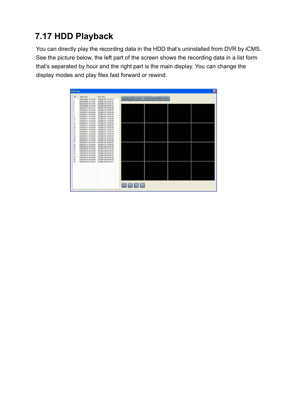 17 hdd playback | PLANET DVR-1672 User Manual | Page 71 / 90