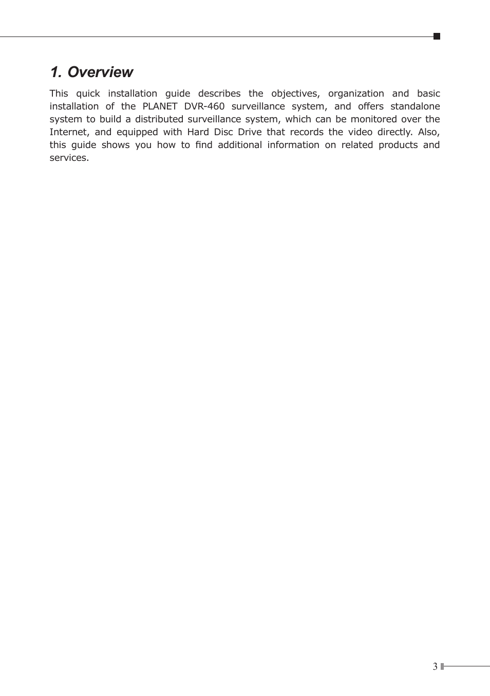 Overview | PLANET DVR-460 User Manual | Page 3 / 8