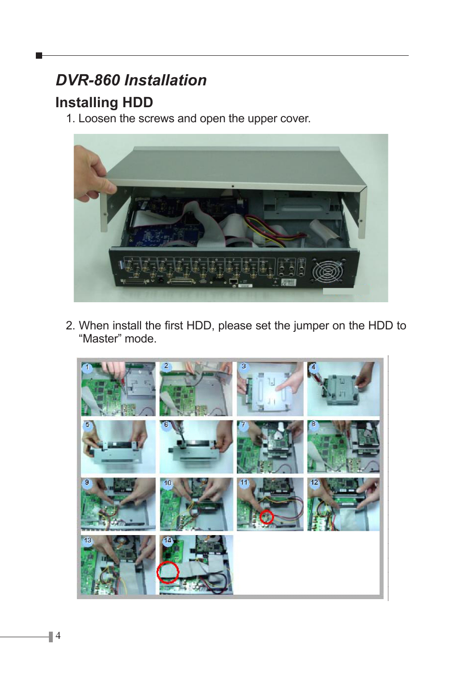 Dvr-860 installation | PLANET DVR-460 User Manual | Page 4 / 9