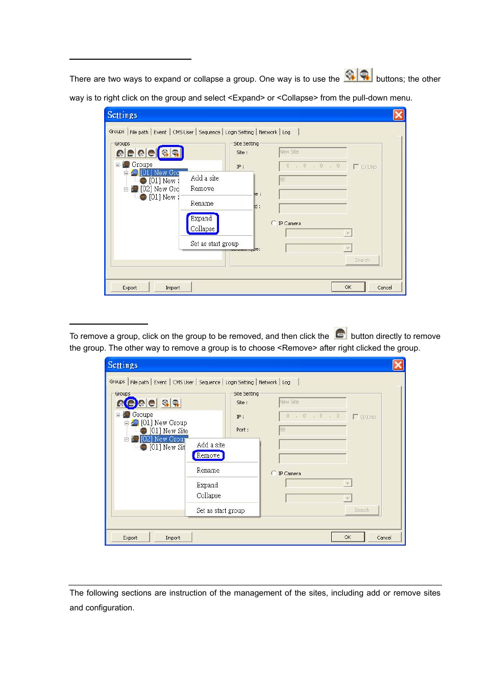 2 manage the sites | PLANET HDVR-1600 User Manual | Page 25 / 95