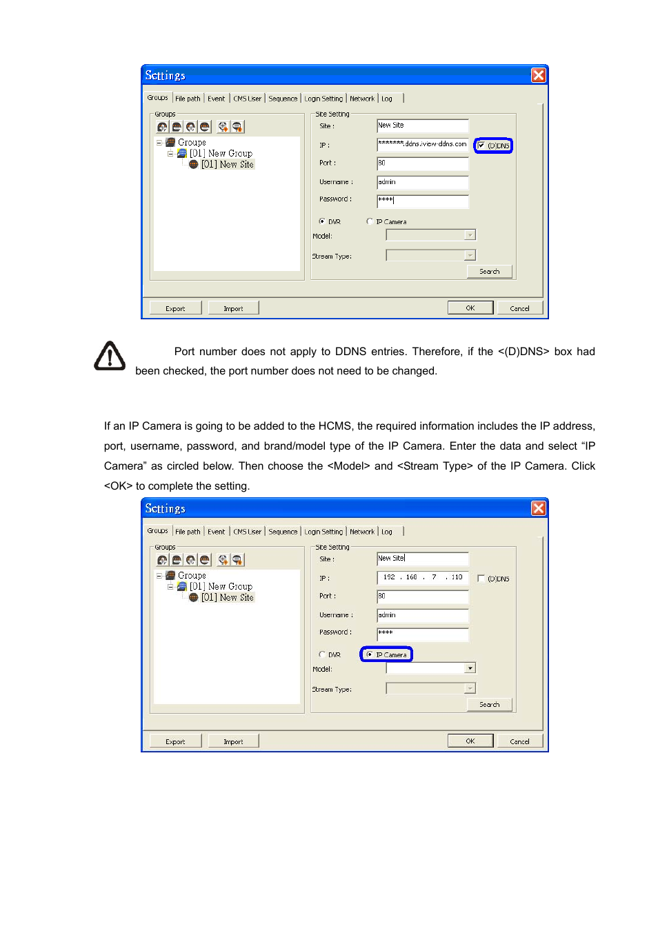 4 setup the ip camera site manually, Setup the ip camera site manually | PLANET HDVR-1600 User Manual | Page 29 / 95