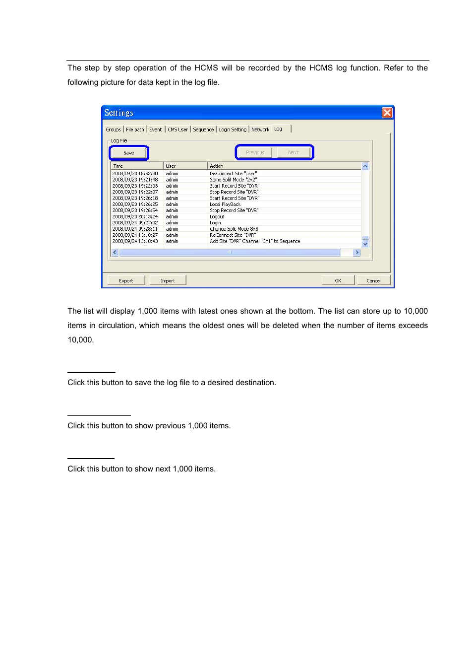 9 log data | PLANET HDVR-1600 User Manual | Page 43 / 95