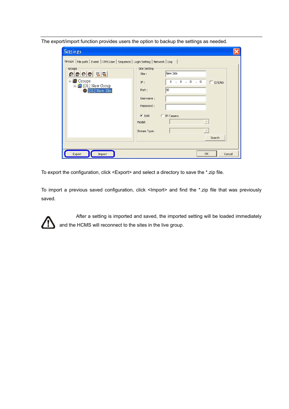 10 export or import settings | PLANET HDVR-1600 User Manual | Page 44 / 95