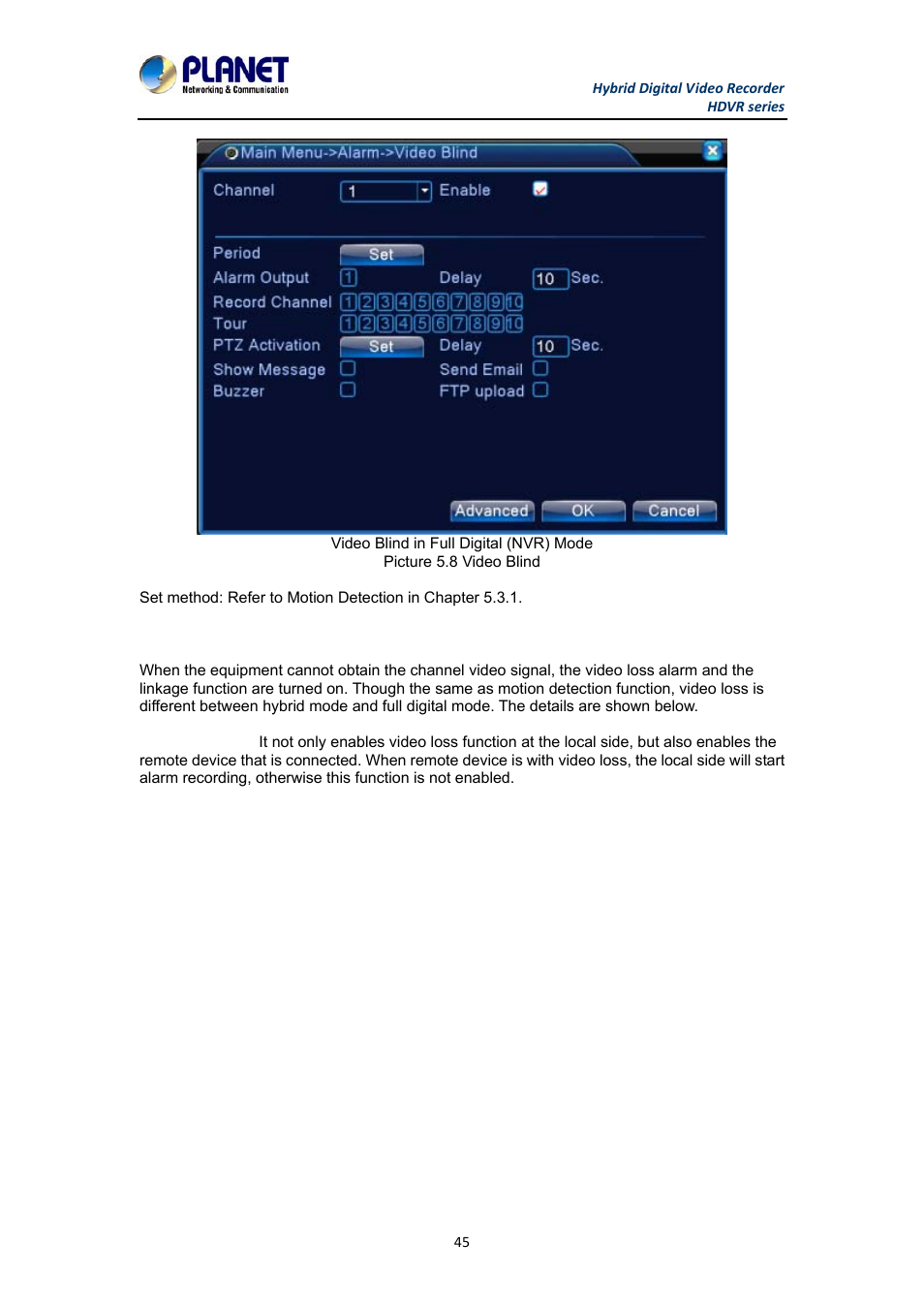 3 video loss | PLANET HDVR-1630 User Manual | Page 45 / 92