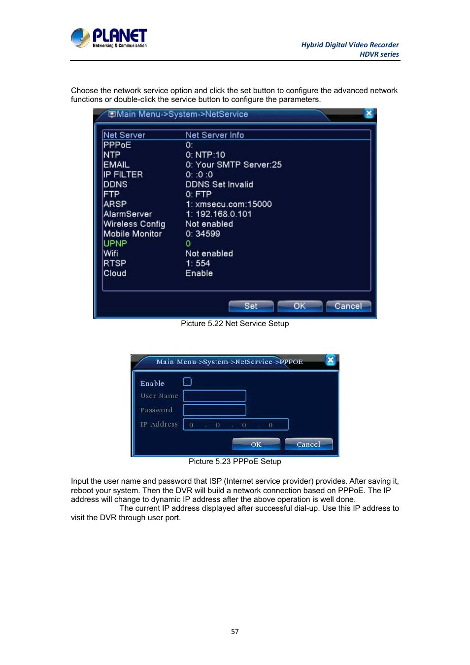 4 netservice | PLANET HDVR-1630 User Manual | Page 57 / 92