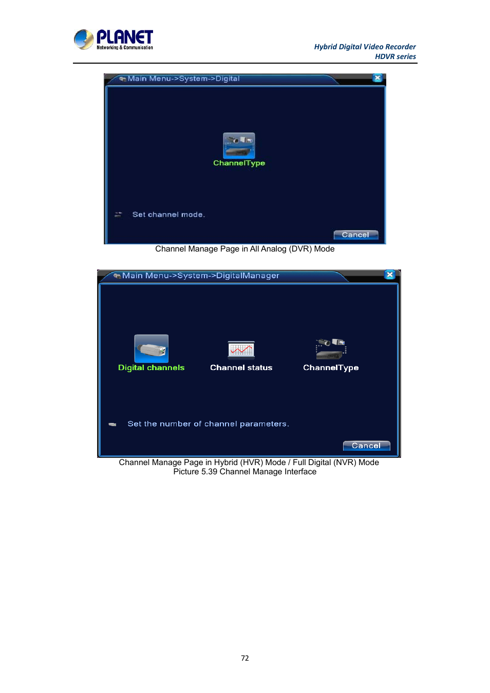 PLANET HDVR-1630 User Manual | Page 72 / 92